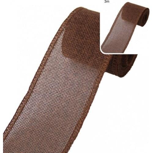 Thin 1 Roll Smooth Wreath Decorations Christmas Ribbon Imitation Linen Fabric Ribbon Stylish for Flower Shop