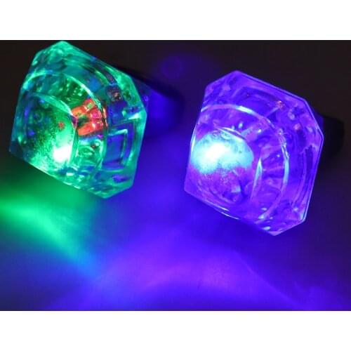 1pc Christmas New Year Party Favor Gifts Toys for Children funny gifts LED Flashing Light Up Glowing Finger Ring Toys