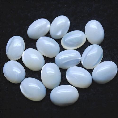 5pcs Wholesale white mother of pearl cabochons shell cabochons for bracelet making coin shape finger rings making 13x18mm