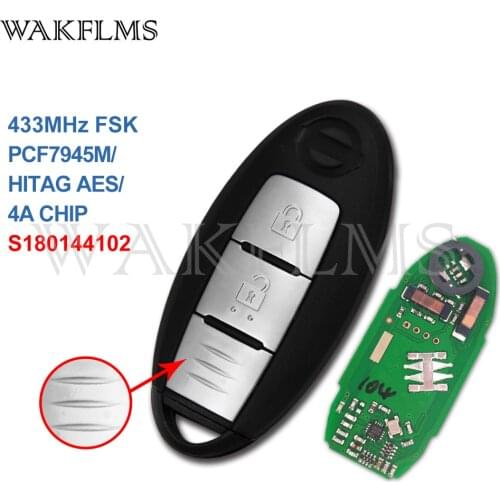 2 Button Smart Remote Key 433.92MHz Keyless Entry for Nissan Qashqai X-trail 2014-2017 Integrated Chip S180144102 285E3-4CB0C