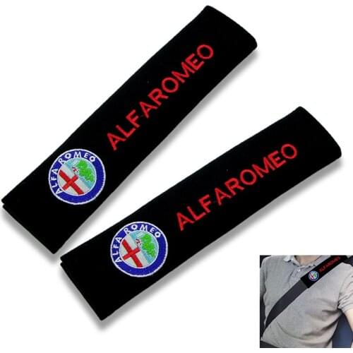 2pcs Cotton Car Badge Seat Belt Shoulder Protection Cushion For Alfa alpha Romeo 159 147 156 Giulietta 147 159 Mito KEYRING