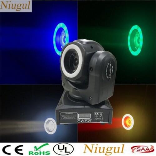 4pcs 60W LED Beam Moving Head Light With LED Strip,RGBW 60W DJ LED Spot Lighting With RGB Halo,DMX512 Beam Effect Stage Lights
