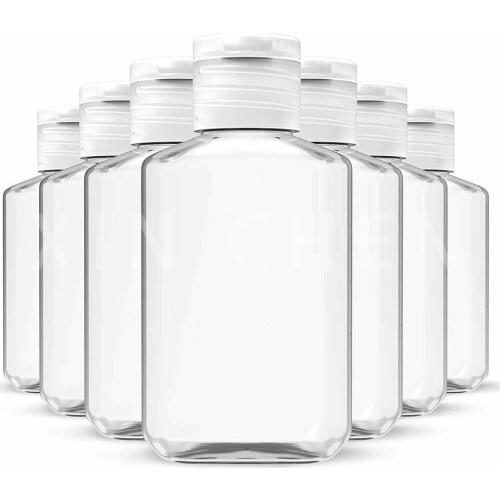 50pcs 60ml Empty Portable Square Travel Bottle Shampoo Bottle PET Cream Lotion Bottles Mini Refillable Cosmetic Container