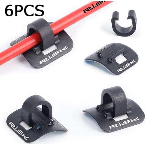 6pcs Brake Cable C Type Buckle Thread Guide Bicycle Tube Bike C Shape Buckle Frame Clamp Fixed Guide Clip 23mm