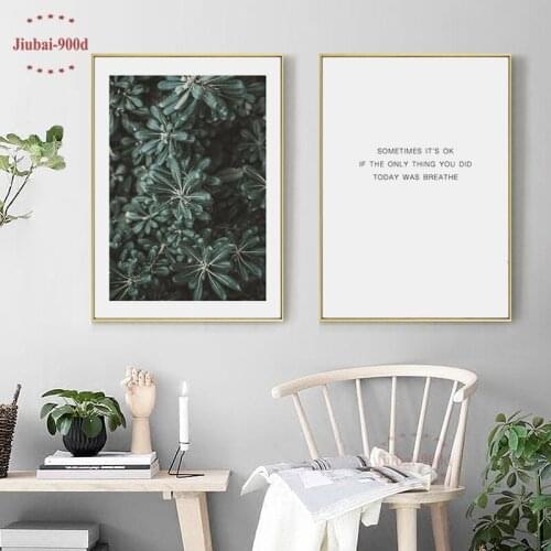 900D Nordic Style Canvas Art Print Painting Poster, Green Plant Wall Pictures for Home Decoration, Wall Decor NOR36