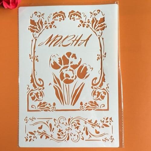 A4 29 * 21cm rose DIY Stencils Wall Painting Scrapbook Coloring Embossing Album Decorative Paper Card Template,wall stencil