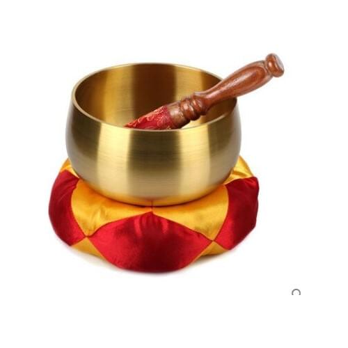 Free shipping pure copper gold Buddha bowl yoga Qing Buddha Buddha copper bowl with Buddhism religious arts and crafts