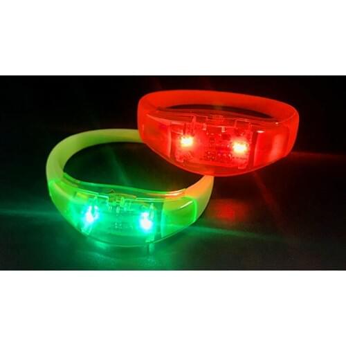 Bracelet ABS Silicone Flash Sound Control Glowing Bracelet Party Ball Party Night Run Light Bracelet LED Light Wrist Strap