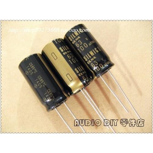 ELECYINGFO ELNA Black Gold SILMIC II Generation 100uF 63V100uf Audio Electrolytic Capacitor