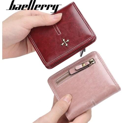 Fashion Mini Wallet Women PU Leather Wallet Female Hasp Zipper Design Coin Purse ID Card Holder Slim Lady Coin Bag Card holder