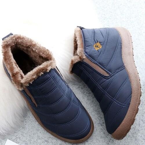 High Quality Mens Womens Winter Warm Waterproof Casual Shoes Sneakers Cotton lightweight lovers Leisure Boots Red/Blue/Black