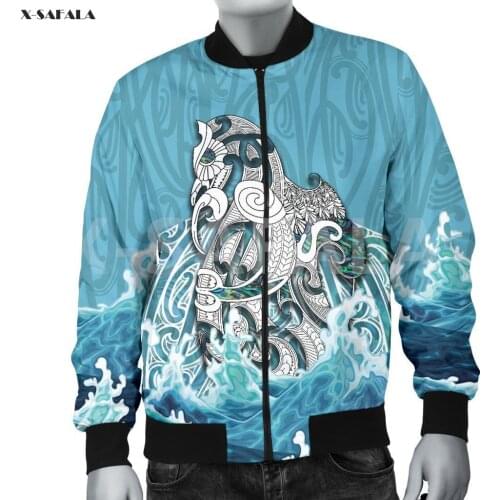 New Zealand Maori Hawaii 3D Over Printed Men Unisex 5 Bomber Jacket Zipper Casual Harajuku Streetwear Tracksuits Thick Coats