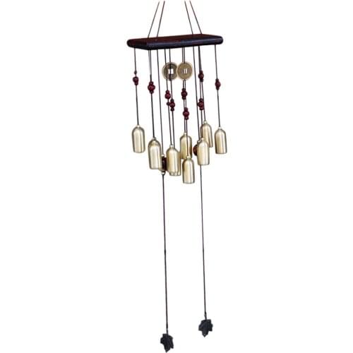 Metal Chinese Style Feng Shui Bells Elegant Wind Chimes Hangings for Garden