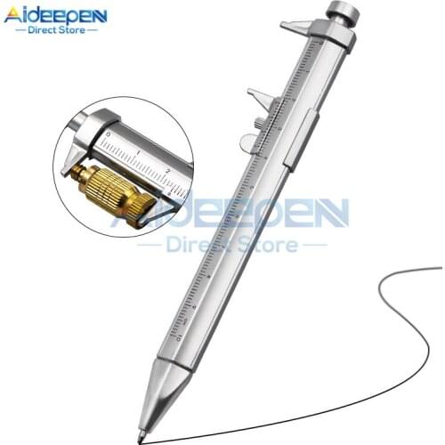 Multifunction Gel Ink Pen Vernier Caliper Roller Ball Pen Stationery Ball-Point Ball-Point Black/Blue For Child Gift