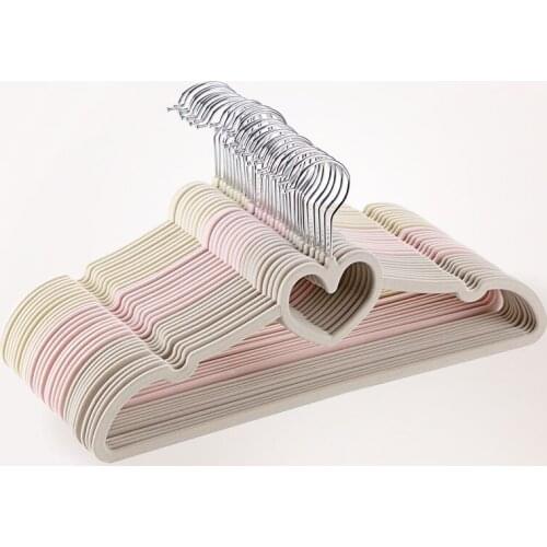 Sainwin 5pcs/lot 42cm Multi-functional clothes dryer Flocking non - slip hanger