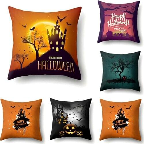 Halloween Pillowcase Pillow Pumpkin Spooky Cushion Cover Sofa Decoration, Party Chair Decoration