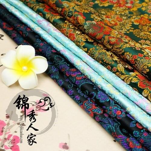 Brocade cheongsam dress cloth costume Hanfu traditional jacquard fabric COS high-grade silk fabrics/100cm*70cm