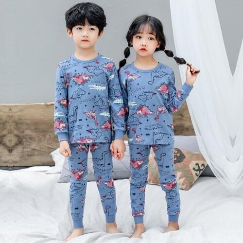 Baby Boys Pajamas Sets Cotton Girls Sleepwear Suit Autumn Girls Pajamas Long Sleeve Pijamas Tops+Pants 2pcs Childrens Clothing