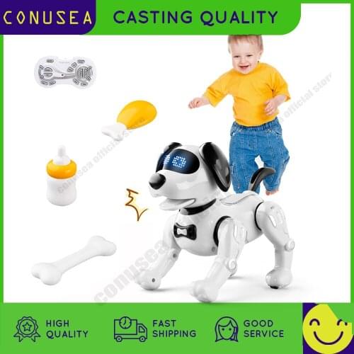 JJRC R19 Robot Dog Toy Rc Animals Remote Control Smart Robot Dog 2.4G Intelligent Robot Programable Pet Childrens Toys for Boy