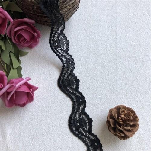 S1270-1 3.5cm cils de couleur en dentelle | largeur, tissu à bordure en dentelle, motif de fleurs, artisanat bricolage, robe de