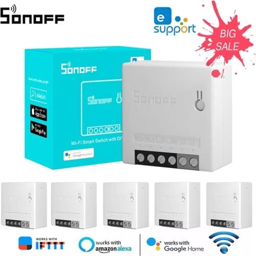 Sonoff MINIR2 2-Way DIY Wifi Switch Smart Home Kits Via EWeLink App Remote Control Light Switch Work With Alexa Google Home