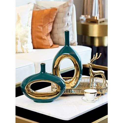 Modern simple decoration TV cabinet Nordic Light luxury vase living room wine cabinet porch home work art soft decoration