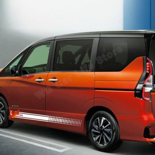 Car Stylish Vinyl Flim Decals for Nissan Serena Car Racing Sports Long Stripe Sticker Auto Accessories Decoration Stickers