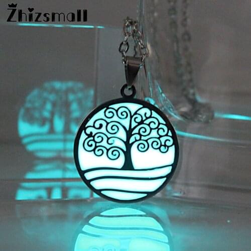 New Luminous Necklace tree of Life Art tree Necklace Life tree GLOW in the DARK night luminous FOR YOURS girls boys