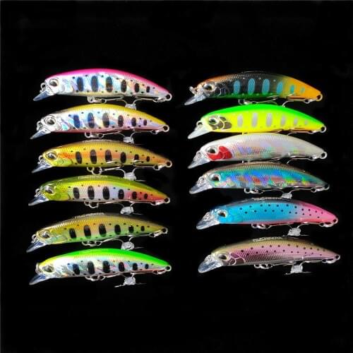 Tsurinoya 12pcs 6cm 6g Fishing Lure Sinking Minnow Wobblers trolling pike bass Artificial Hard Bait Crankbait Fishing Tackle