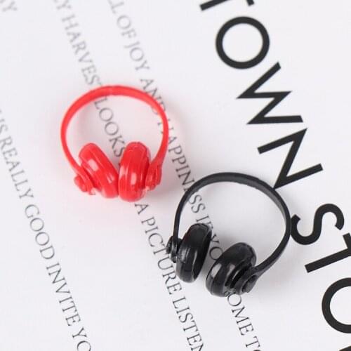 1Set 1:12 Scale Poppenhuis Miniature Accessories Mini Poppenhuis Oortelefoon Headset