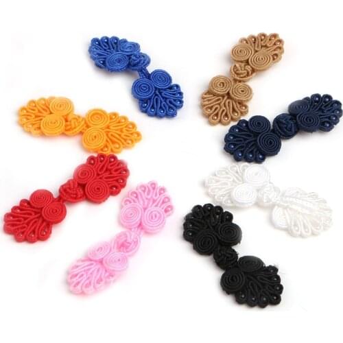 10 Pairs Beaded Chinese Frog Closure Buttons Knot Fastener Sewing Handmade Craft Wholesales