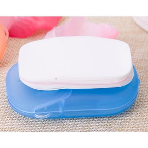 20PCS/Set Disposable Portable Soap Paper Washing Hand Bath Clean Scented Slice Sheets Foaming Soap Case Paper