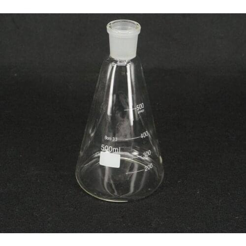 500ml Quickfit 24/29 Joint Lab Conical Flask Erlenmeyer Boro Glass Graduated