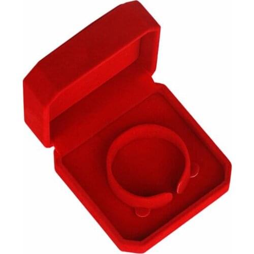 60pcs/lot Octagonal Flocking Bracelet Box 9x9cm Big Red Flocking Bangle Storage Packing Case Jewelry Box Gift Box Wholesale