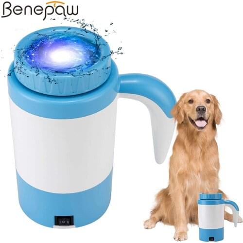 Benepaw Automatic Dog Paw Cleaner Electric Pet Feet Washer Portable USB Cord High-Capacity Silicone Cat Dog Foot Wash Cup
