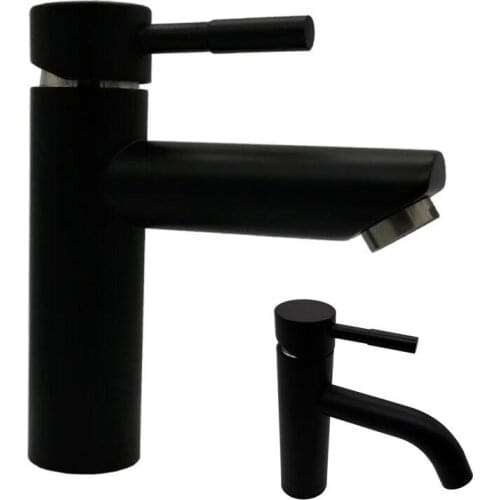 2 Styles Black Bathroom Basin Faucet 304 Stainless Steel Waterfall Basin Sink Mixer Tap Deck Mounted Bathroom
