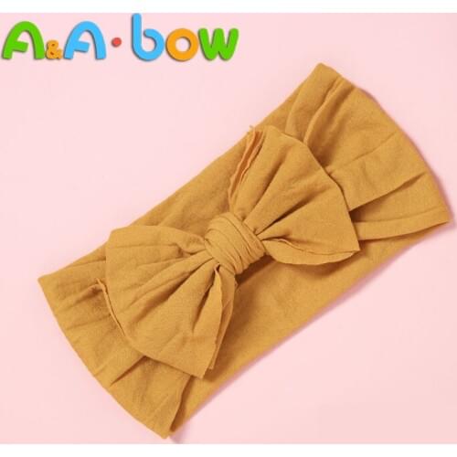 Baby Girl headbands Baby Toddler Turban Solid Headband Hair Band Baby Girl Bows Hair Accessories Headwear Headband for girl