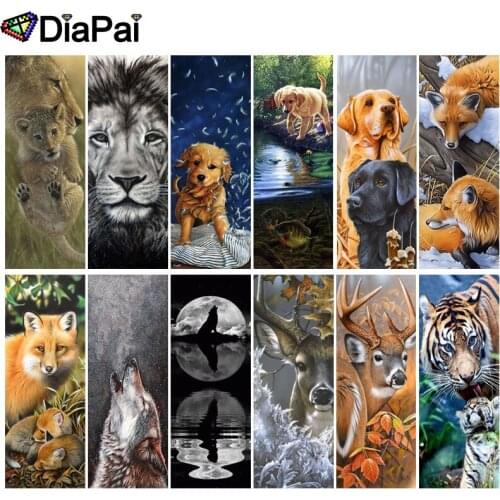 DIAPAI Full Square/Round Drill 5D DIY Diamond Painting "Animal Tiger Lion" 3D Embroidery Cross Stitch 5D Home Decor Gift