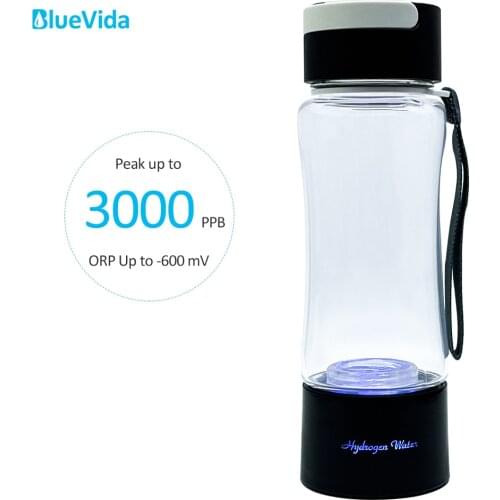 DuPont SPE PEM 3000ppb Hydrogen Water Generator Tritan Bottle -Super 4 in 1 Use With H2 Inhalation device & Adapter Rechargeable