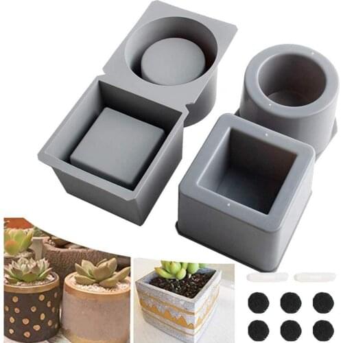 Molds for Concrete Flower pot ,Cement Molds Succulent Plants Pot Mold Concrete Planters Molds