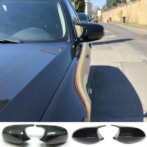 2xMirror Cover E90 Car Side Door Rearview Side Mirror Cover Cap For BMW E90 E91 2008-2011 E92 E93 2010-2013