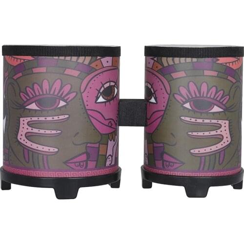 Mini Indian Bongo Drums Adults Kids Beginners Bongo Drums Purple 4' & 5' Natural Skins Bongos Kids Toy Gift Percussion