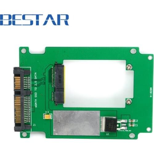 50mm mini PCI-E pcie pci express pci-express ssd mSATA SSD to 2.5" SATA 22pin Hard Disk HDD Converter Adapter PCBA
