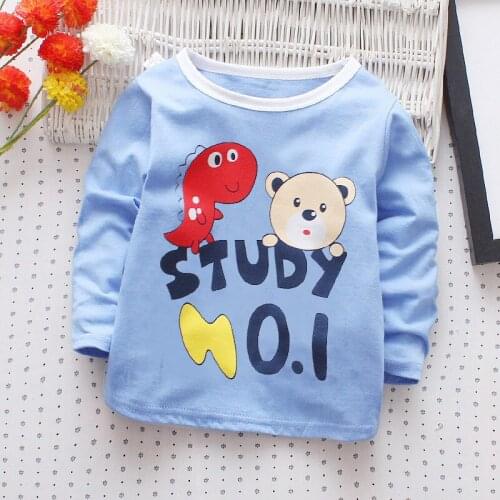 23kids 1-5Years Striped Colors Fashion Big Children Boys Long Sleeve T Shirt Cotton O Neck Baby Kids Girls Clothing Autumn Top