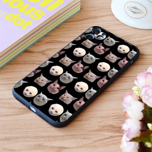 For iPhone Meme Cats Pack Of Stickers Print Soft Matt Apple iPhone Case 6 7 8 11 12 Plus Pro X XR XS MAX SE