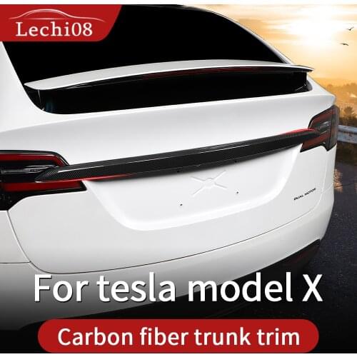 Trunk trim for model tesla model x carbon/accessoires tesla x tesla model X door/carbon fiber exterior tesla car accessories