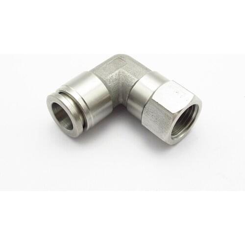1/8" 1/4" 3/8" 1/2" BSP Female Thread 304 Stainless Steel Elbow Air Pneumatic Pipe Tube Fitting Quick Connector
