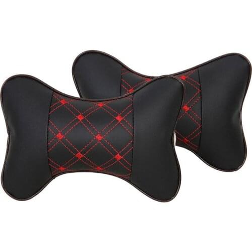 Car head pillow Car headrest neck pillow waist pillow Automotive leather head pillow The four seasons can be used