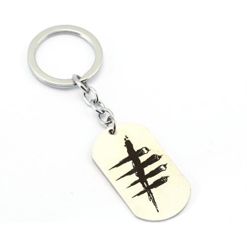 Latest style Dead by Daylight Dog Tag Logo Zinc Alloy Pendant Keychain For Fans Car Game Jewelry Key Ring Holder Llaveros