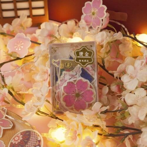 PVC Boxed Stickers Bronzing Cartoon DIY Decorate Techo Planner Lifelog Decorative Sticker Bag